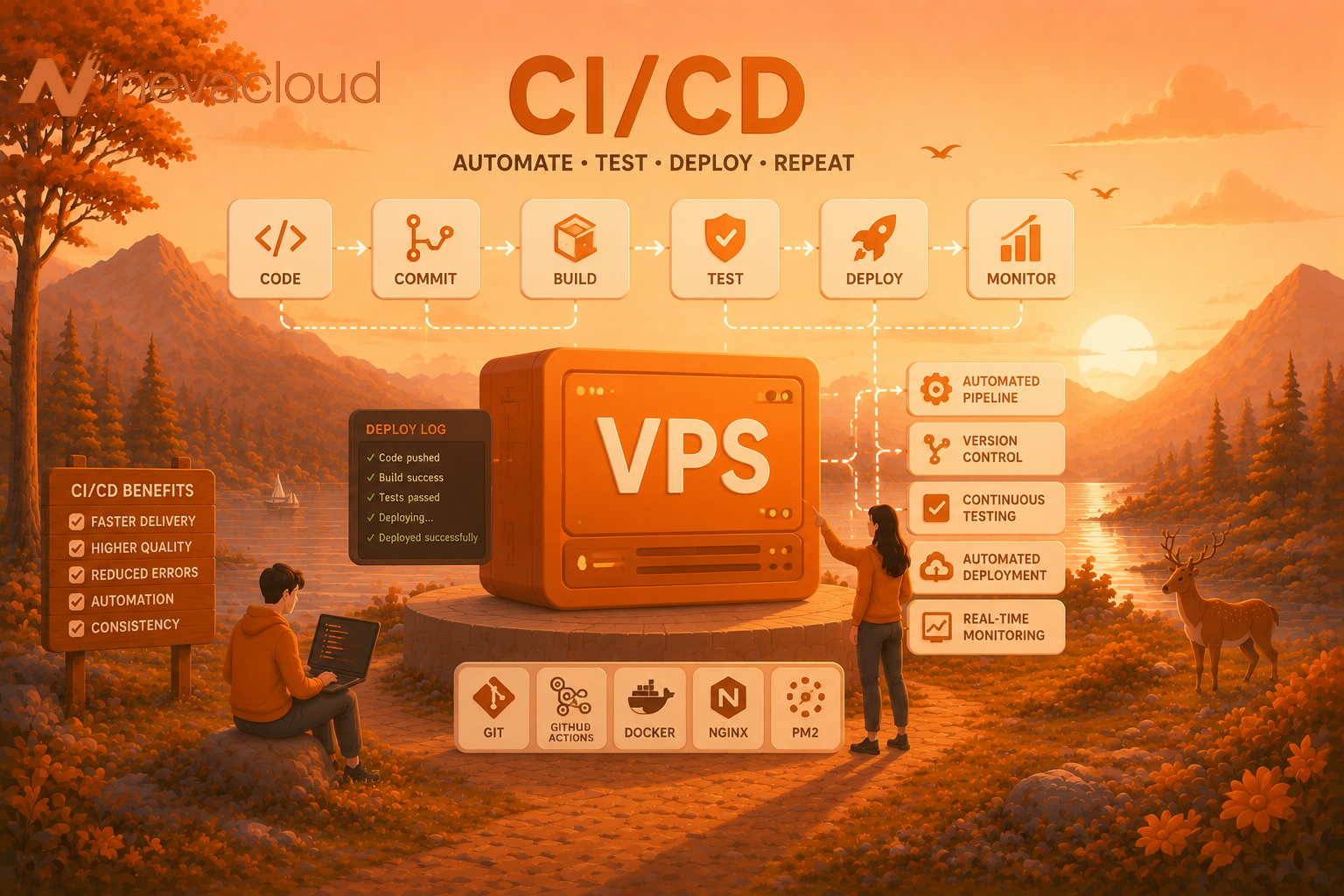 Cara Setup CI/CD ke VPS (GitHub Actions / GitLab CI)